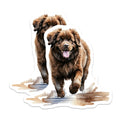 (2 Pack) Newfoundland Dog Magnets - Happy Dog Breed Decor - Fridge Magnets Set - 5" On Longest Side - Premium Magnet - for Cars, Refrigerators, Toolboxes, Lockers - Made in USA - MAG14620