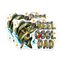 (2 Pack) Reel Cool Dad Magnets - Bass Fishing Enthusiast - Fathers Day Decor - 5 Inches On Longest Side - Thick Durable Magnet - Made in USA - MAG23889