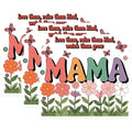 (3 Pack) Mama Flower Decals - Motherhood Stickers - Laptop Decal - Floral Decal - 3 Inches On Longest Side - Easy Peel & Apply - Made in USA - 3MCS2685