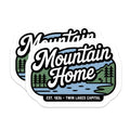 (2 Pack) Mountain Home Magnets - Twin Lakes Souvenir - Cabin Decor - 5" On Longest Side - Premium Magnet - for Cars, Refrigerators, Toolboxes, Lockers - Made in USA - MAG17328