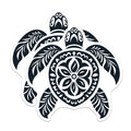 (2 Pack) Hawaiian Sea Turtle Magnets - Polynesian Ocean Decor - Coastal Home Fridge Art - 5 Inches On Longest Side - Thick Durable Magnet - Made in USA - MAG36440