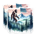 (2 Pack) Bigfoot Magnets - American Flag Sasquatch - Mountain Forest Art Decor - 5 Inches On Longest Side - Thick Durable Magnet - Made in USA - MAG21998
