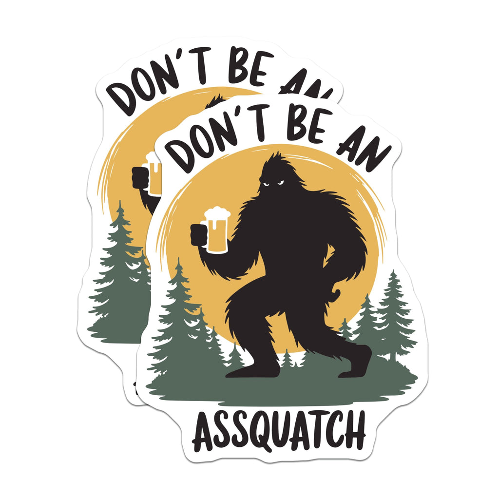 (2 Pack) Funny Bigfoot Joke Magnet - Beer Lovers - Outdoor Adventure Decor for Campers - Humor - 5" On Longest Side - Sticks to Smooth Flat Surfaces - Made in USA - MAG9957
