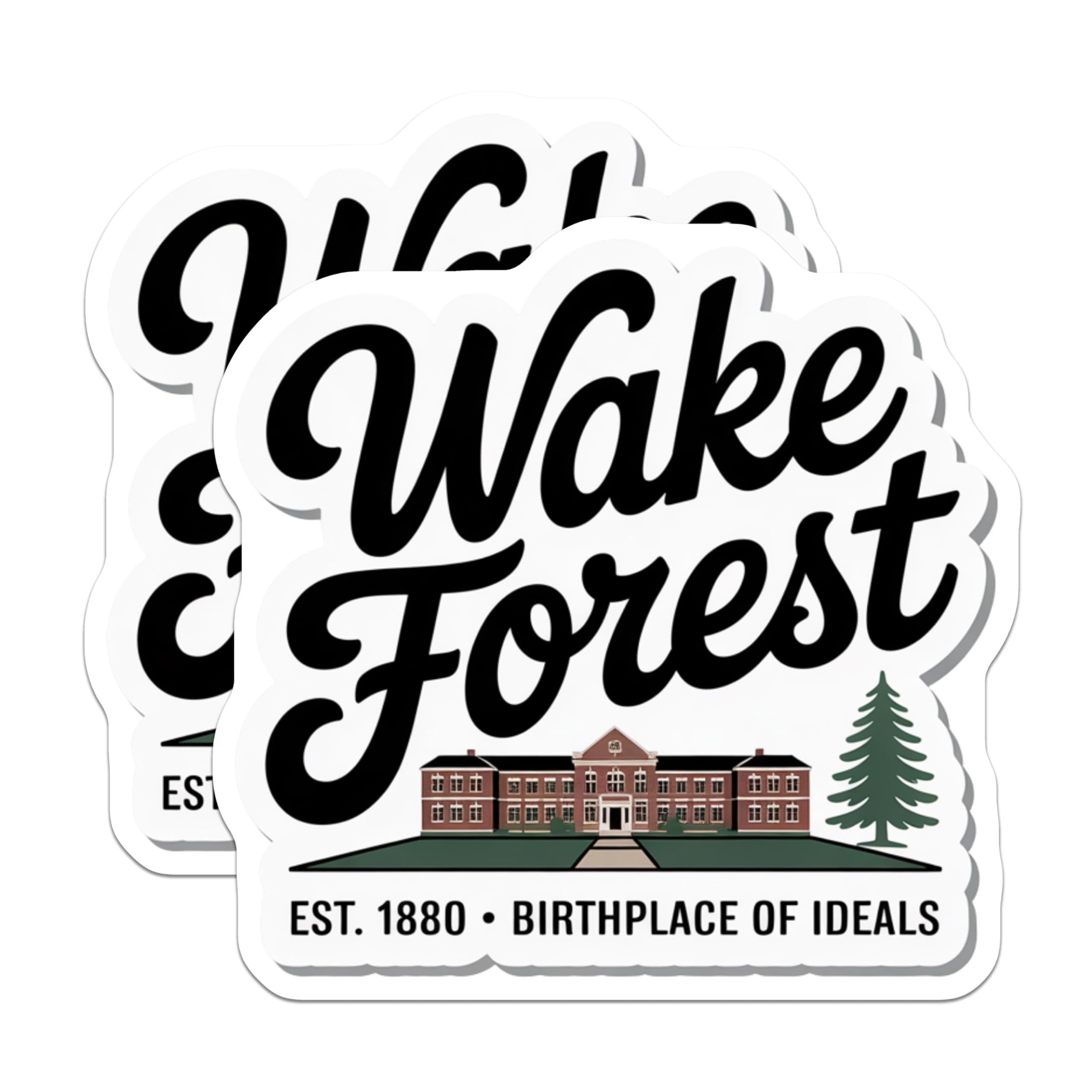 (2 Pack) Wake Forest Magnets - University College Decor - Decorative Dorm Fridge Magnets - 5" On Longest Side - Premium Magnet - for Cars, Refrigerators, Toolboxes, Lockers - Made in USA - MAG18633
