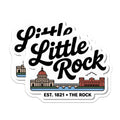 (2 Pack) Little Rock Arkansas Magnets - Souvenir Fridge Magnets - Capital City Travel Decor - 5" On Longest Side - Premium Magnet - for Cars, Refrigerators, Toolboxes, Lockers - Made in USA - MAG17325