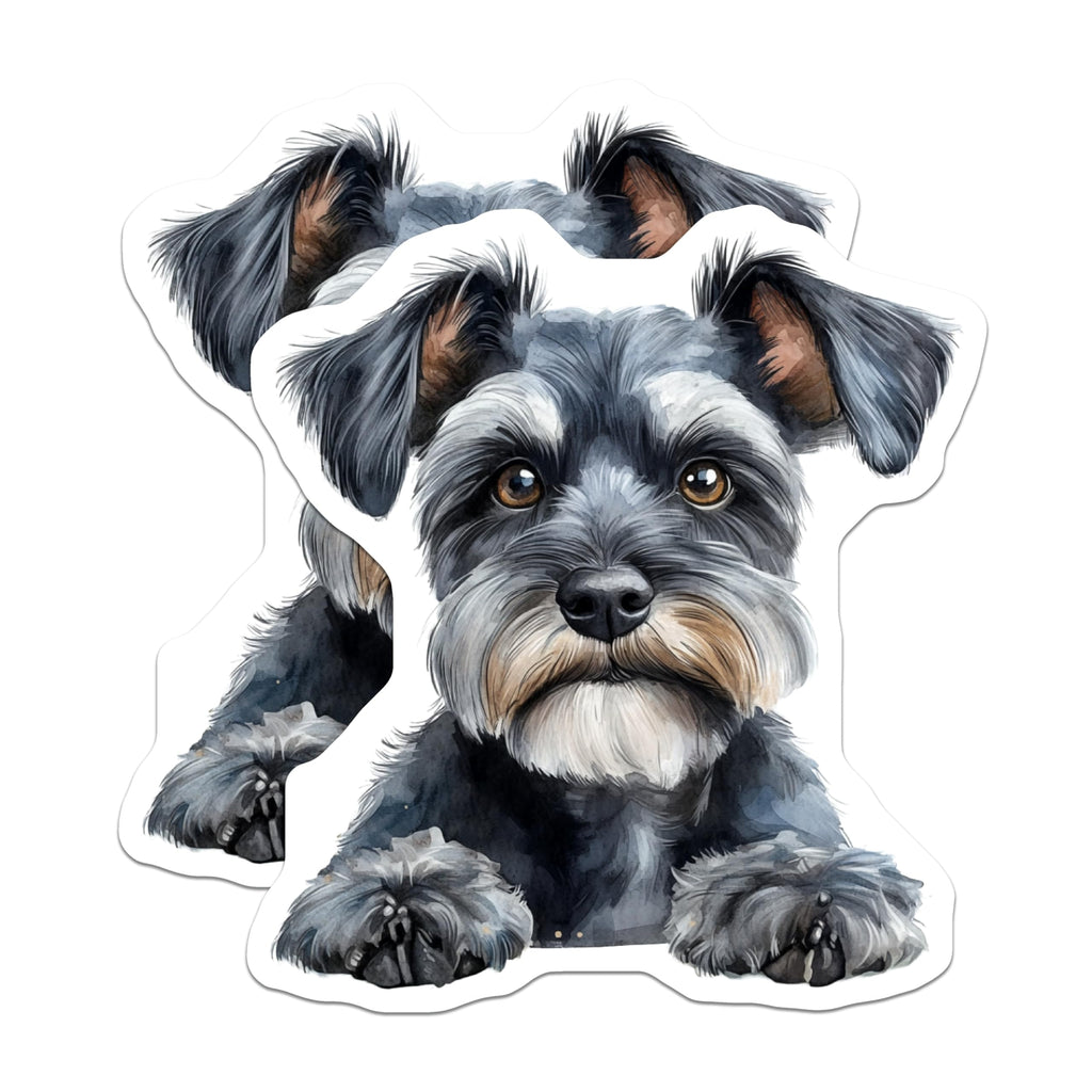 (2 Pack) Schnauzer Dog Magnets - Cute Dog Art - Pet Lover Decor - 5" On Longest Side - Premium Magnet - for Cars, Refrigerators, Toolboxes, Lockers - Made in USA - MAG14390