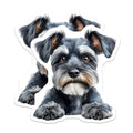 (2 Pack) Schnauzer Dog Magnets - Cute Dog Art - Pet Lover Decor - 5" On Longest Side - Premium Magnet - for Cars, Refrigerators, Toolboxes, Lockers - Made in USA - MAG14390