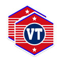 (2 Pack) VT Logo Magnets - State Pride Decor - Initials Fridge Magnets - 5" On Longest Side - Premium Magnet - for Cars, Refrigerators, Toolboxes, Lockers - Made in USA - MAG17486