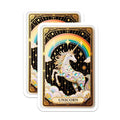 (2 Pack) Fantasy Decor Magnet - Rainbow Unicorn - Magical Unicorn - Mystical Pony - Kids Room Decor - 5" On Longest Side - Sticks to Smooth Flat Surfaces - Made in USA - MAG10137