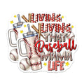 (2 Pack) Living that Baseball Mama Magnets - Sports Mom Game Day - Refrigerator Locker Decor - 5 Inches On Longest Side - Thick Durable Magnet - Made in USA - MAG24506