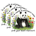 (3 Pack) Panda Decals - Quiet Moment - Laptop Stickers - 3 Inches On Longest Side - Easy Peel & Apply - Made in USA - 3MCS8722