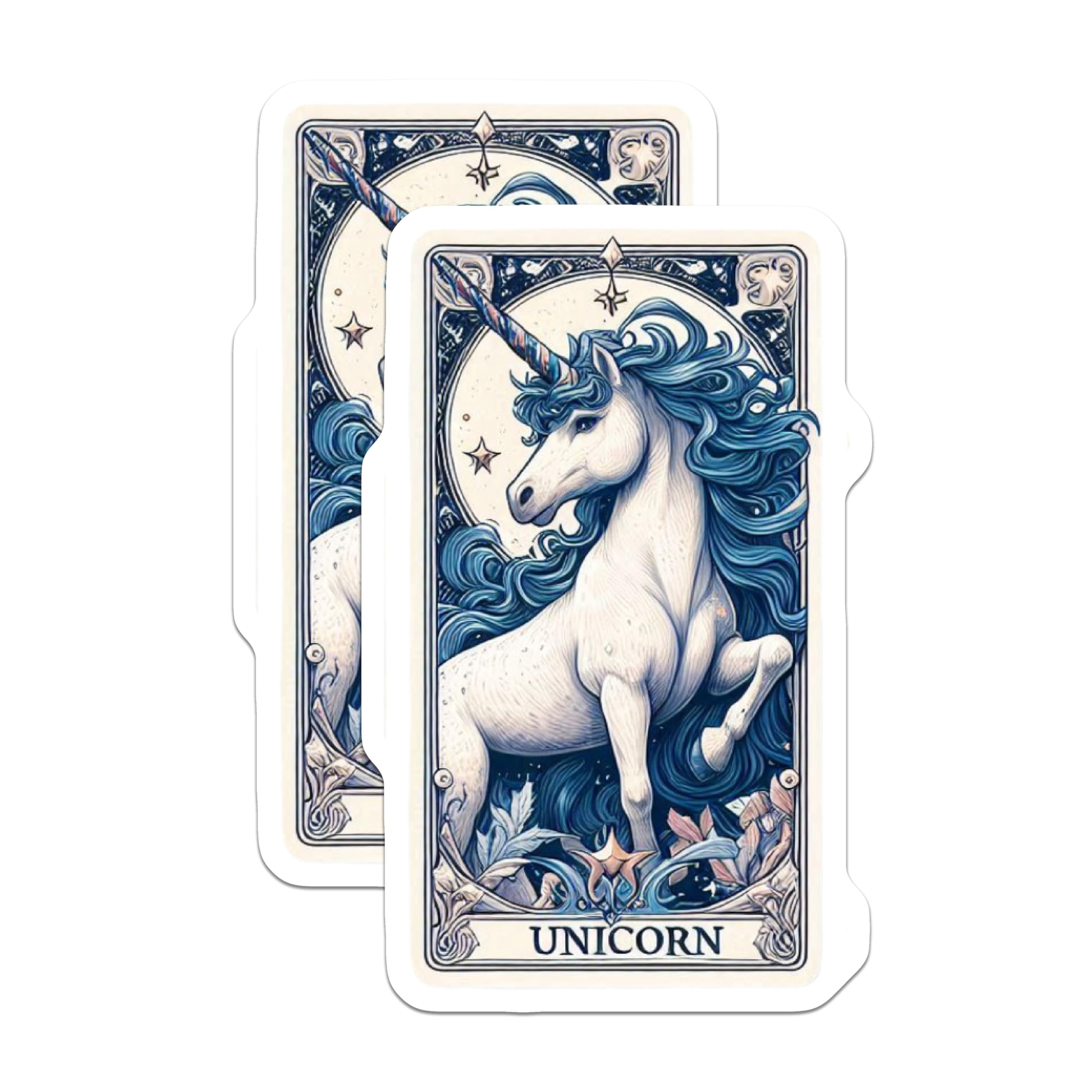 (2 Pack) Unicorn Magnets - Magical Horse Fantasy Art Decorative Accessories - Enchanting Mythical Creature Refrigerator Decor - 5 Inches On Longest Side - Thick Durable Magnet - Made in USA - MAG22498