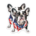 (2 Pack) French Bulldog Magnets - American Flag Dog Art - Patriotic Pet Lover Decor - 5 Inches On Longest Side - Thick Durable Magnet - Made in USA - MAG38014