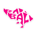 (2 Pack) Bali Island Stickers - Pink Bali Map - Indonesia Travel Stickers - 5" On Longest Side - Sticks to Smooth Flat Surfaces - Made in USA - BMCS17944