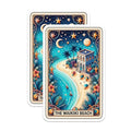 (2 Pack) Tropical Beach Scene Magnet - Hawaiian Night Landscape - Coastal Decor - Beach House Decoration - 5" On Longest Side - Sticks to Smooth Flat Surfaces - Made in USA - MAG10323