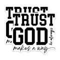 (2 Pack) Trust God Magnets - Christian Faith Decor - Inspirational Religious Saying - God Always Makes Way Car Decal - 5 Inches On Longest Side - Thick Durable Magnet - Made in USA - MAG27305