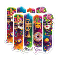 (2 Pack) Mardi Gras Masks Magnets - New Orleans Decor - Party Celebration - 5" On Longest Side - Premium Magnet - for Cars, Refrigerators, Toolboxes, Lockers - Made in USA - MAG15781