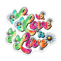 (2 Pack) Love is Love Magnets - Tie Dye Design - Floral Magnets - Daisy Flower Home Decor - 5" On Longest Side - Premium Magnet - for Cars, Refrigerators, Toolboxes, Lockers - Made in USA - MAG16638