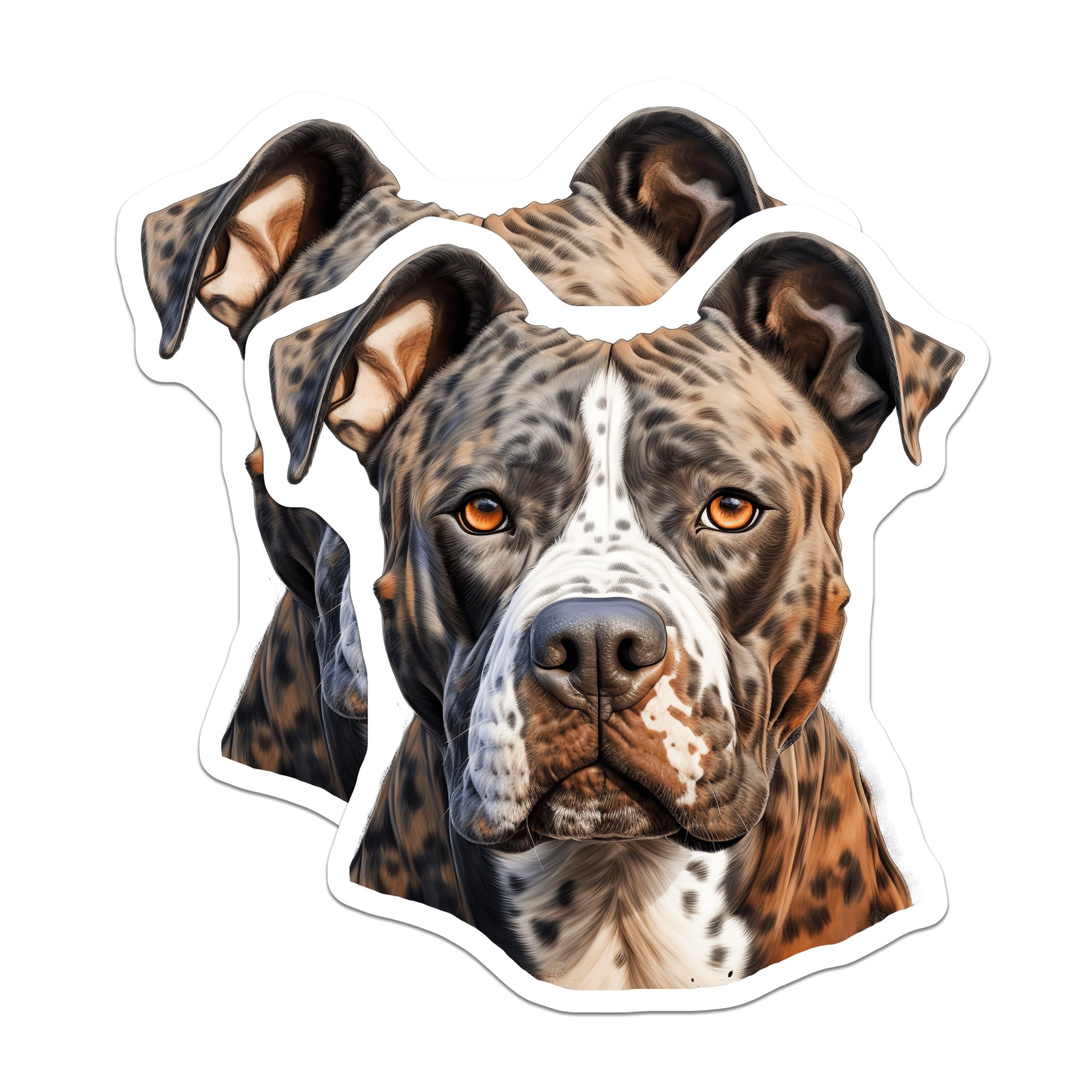 (2 Pack) Brindle Catahoula Leopard Dog Magnets - Unique Pet Lover Art Decor - Majestic Canine Home Accents - 5 Inches On Longest Side - Thick Durable Magnet - Made in USA - MAG24392