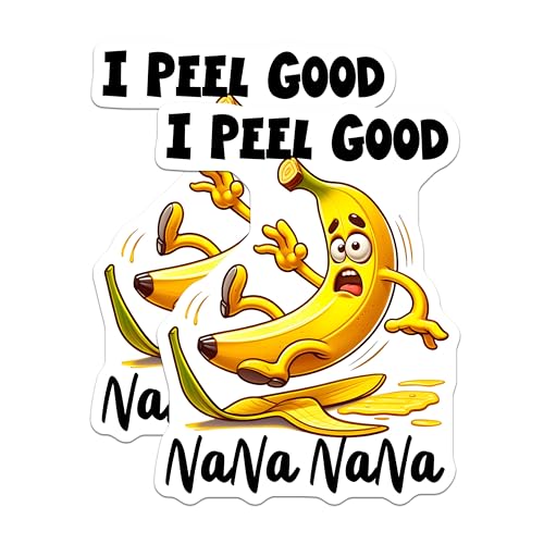 (2 Pack) I Peel Good a a Magnets Magnets - Funny Baa - Humorous Baa Art - 5" On Longest Side - Made in USA - Sticks to Refrigerators & Metal Surfaces - MAG8781