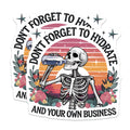 (2 Pack) Don't Forget Hydrate Magnets - Mind Your Own Business Skeleton - Retro Funny Wellness Reminder - 5 Inches On Longest Side - Thick Durable Magnet - Made in USA - MAG20670