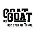 (2 Pack) Goat God Over All Things Magnets - Christian Faith Decor - Religious Affirmation Statement - 5 Inches On Longest Side - Thick Durable Magnet - Made in USA - MAG29768