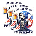 (3 Pack) Patriotic Grim Reaper Decals - American Flag - Beer Lover Decals - 3 Inches On Longest Side - Easy Peel & Apply - Made in USA - 3MCS6680