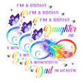(3 Pack) Proud Daughter Decals - Rainbow Dad in Heaven - Butterfly Memorial Decal - 3 Inches On Longest Side - Easy Peel & Apply - Made in USA - 3MCS1428