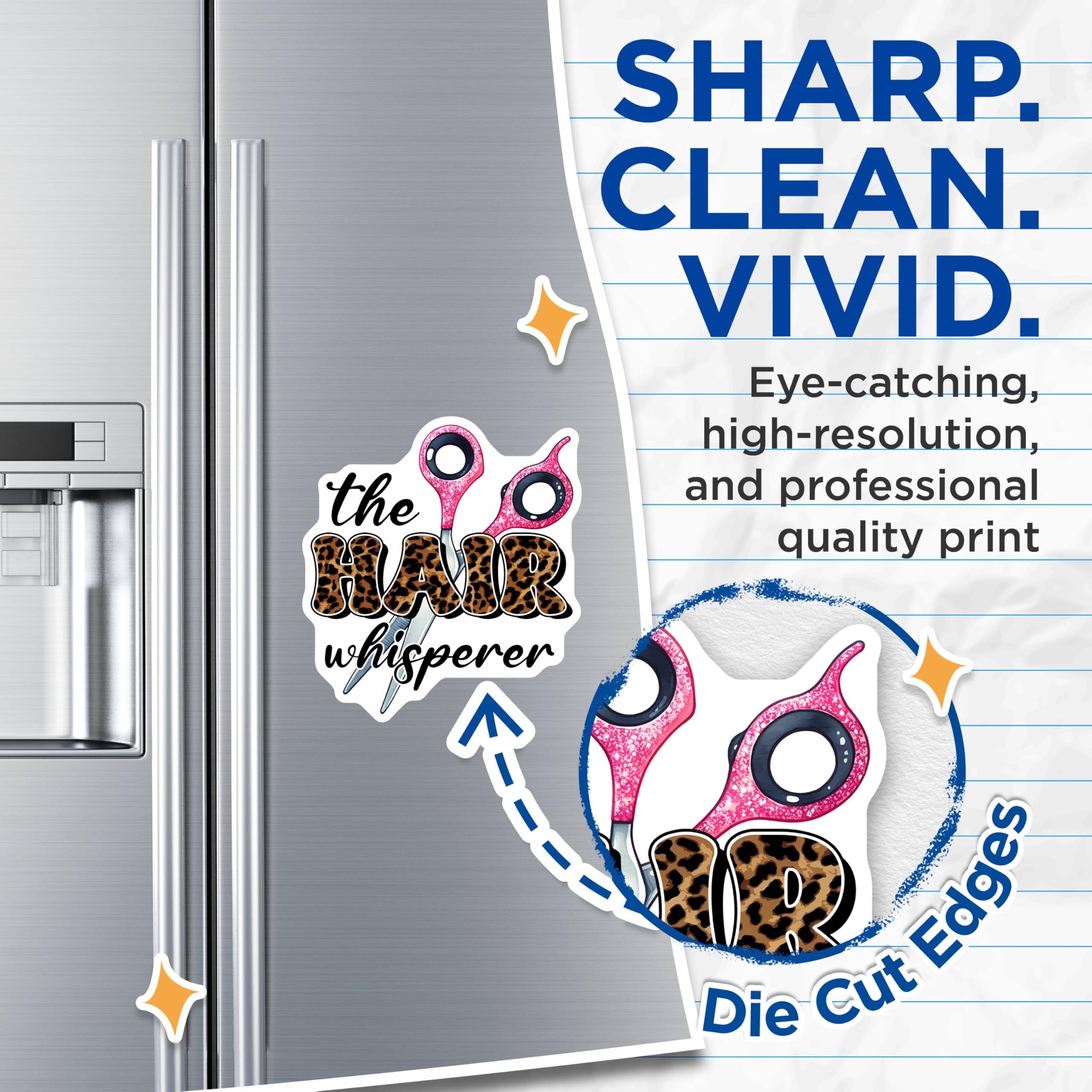 (2 Pack) Hair Whisperer Magnets - Beauty Stylist Decoration - Hairdresser - 5" On Longest Side - for Cars, Fridges, Toolboxes - Made in USA - MAG7574