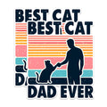 (2 Pack) Best Cat Dad Ever Stickers - Cat Lover Stickers - Pet Owner Decal - 5" On Longest Side - Sticks to Any Smooth Flat Surface - Made in USA - BMCS2701