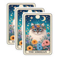 (3 Pack) Siberian Cat Decals - Floral Crown - Laptop Decal - Cute Cat - 3 Inches On Longest Side - Easy Peel & Apply - Made in USA - 3MCS4077