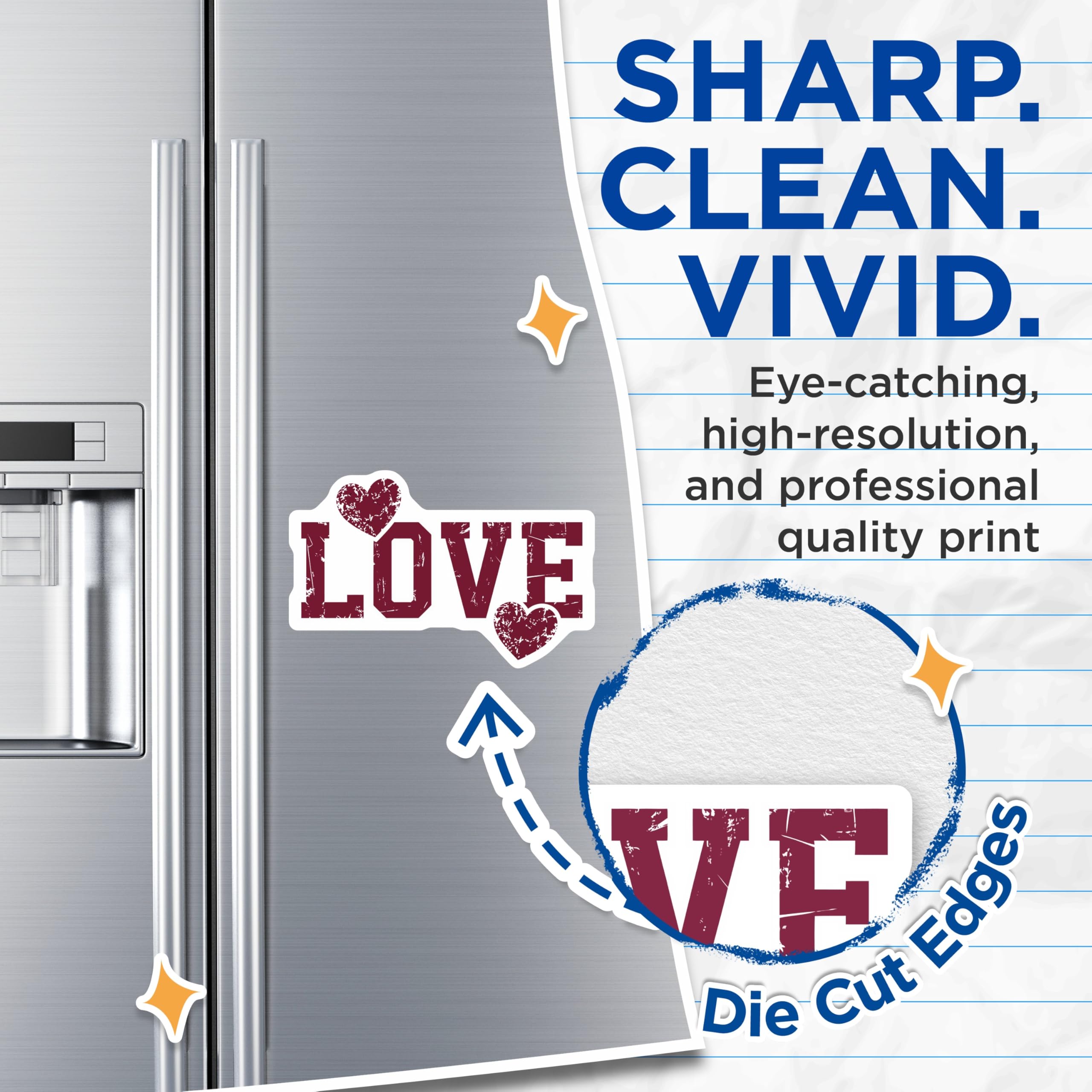(2 Pack) Love Heart Magnets - Romantic Sayings Fridge Magnets - Valentine's Day Decor - 5" On Longest Side - Premium Magnet - for Cars, Refrigerators, Toolboxes, Lockers - Made in USA - MAG15507