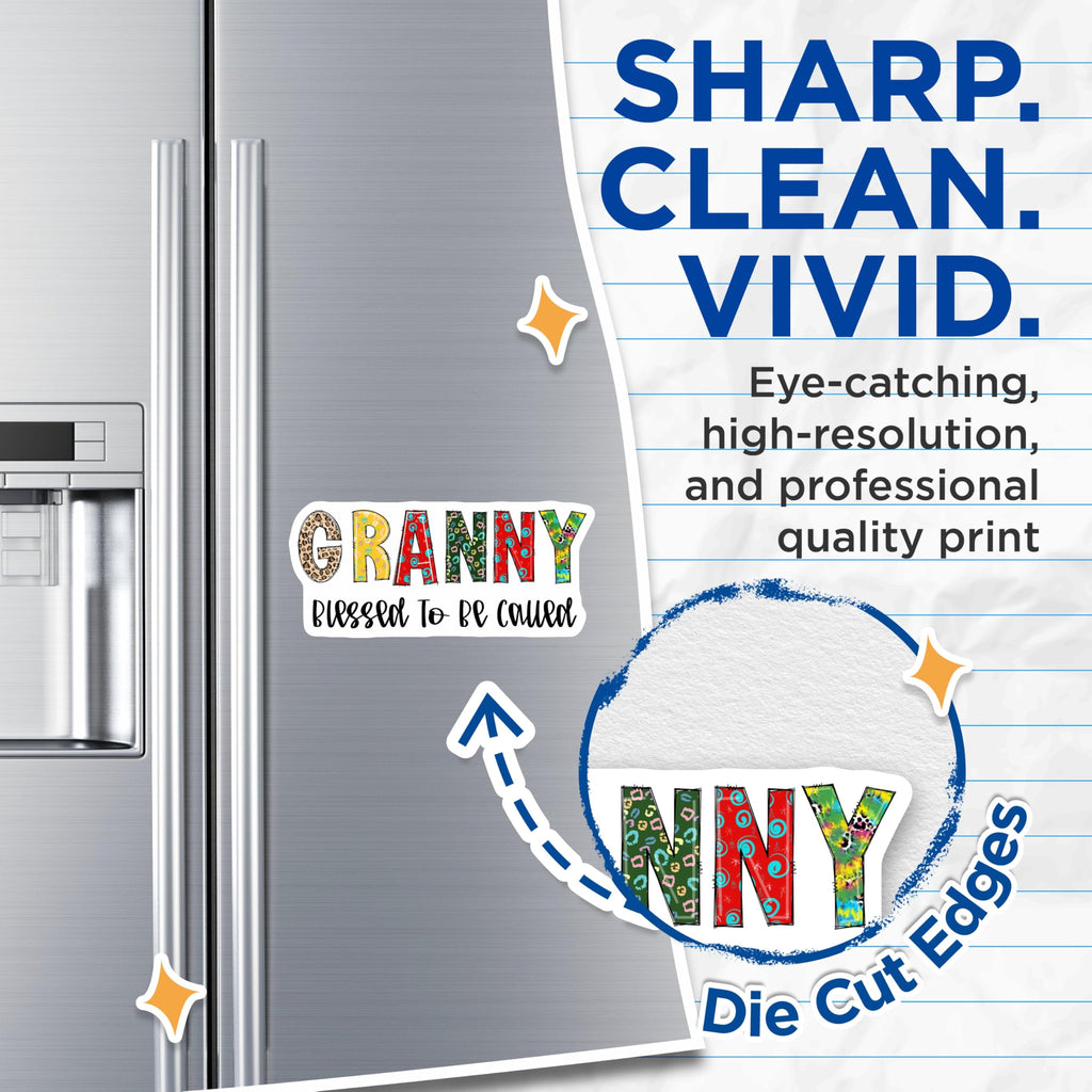 (2 Pack) Granny Blessed Magnets - Colorful Granny - Grandmother Accessory - 5" On Longest Side - Premium Magnet - for Cars, Refrigerators, Toolboxes, Lockers - Made in USA - MAG15487