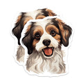 (2 Pack) Smiling Dog Magnets - Happy Puppy Face Decor - Pet Lover Refrigerator Accessory - Dog Mom Dad Home Art - 5 Inches On Longest Side - Thick Durable Magnet - Made in USA - MAG36782