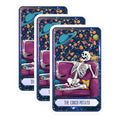 (3 Pack) Couch Potato Decals - Skeleton Art - Funny Tarot Card - 3 Inches On Longest Side - Easy Peel & Apply - Made in USA - 3MCS8746