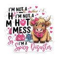 (2 Pack) Funny Cow Stickers - Animal Lover - Cute Pun - Spicy Disaster - Adorable Farm Animal - 5" On Longest Side - Sticks to Smooth Flat Surfaces - Made in USA - BMCS5105