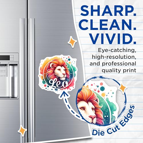 (2 Pack) Leo Zodiac Sign Magnets - Astrological Gifts - Colorful Lion Magnets - 5" On Longest Side - for Cars, Fridges, Toolboxes - Made in USA - MAG6719