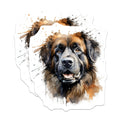(2 Pack) Leonberger Dog Magnets - Watercolor Dog Art - Pet Lover Fridge Decor - 5 Inches On Longest Side - Thick Durable Magnet - Made in USA - MAG26476