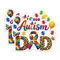 (2 Pack) Autism Dad Magnets - Neurodiversity Support - Puzzle Piece Rainbow Awareness - Special Father Advocacy - 5 Inches On Longest Side - Thick Durable Magnet - Made in USA - MAG22138
