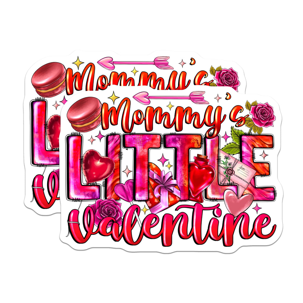 (2 Pack) Mommy's Little Valentine Magnets - Valentine's Day Decor - New Mom Celebration Love - 5 Inches On Longest Side - Thick Durable Magnet - Made in USA - MAG27473