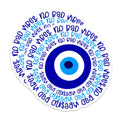 (2 Pack) Evil Eye Magnets - No Bad Vibes Protection Magnet - Spiritual Amulet Refrigerator Decor - 5 Inches On Longest Side - Thick Durable Magnet - Made in USA - MAG23079