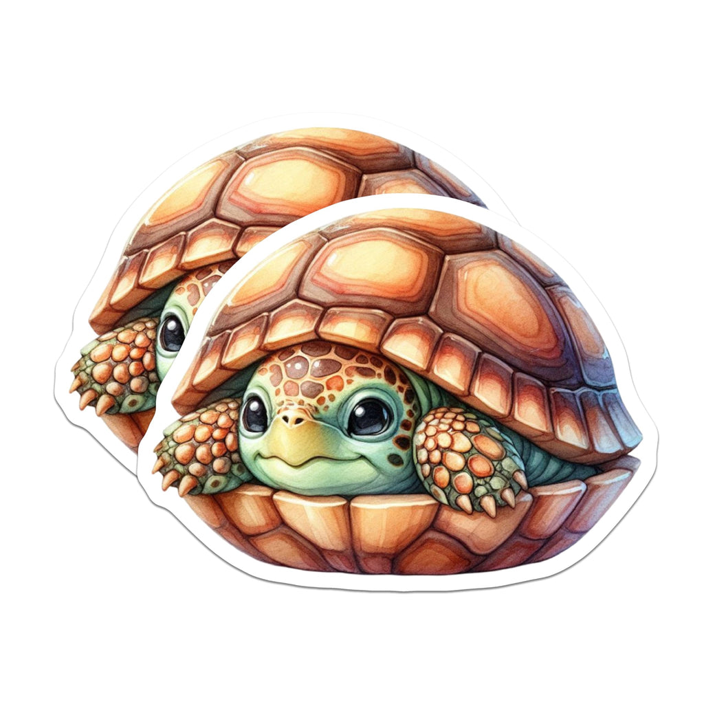 (2 Pack) Cute Baby Turtle Magnets - Adorable Sea Animal - Ocean Wildlife Fridge Decor - 5 Inches On Longest Side - Thick Durable Magnet - Made in USA - MAG22167
