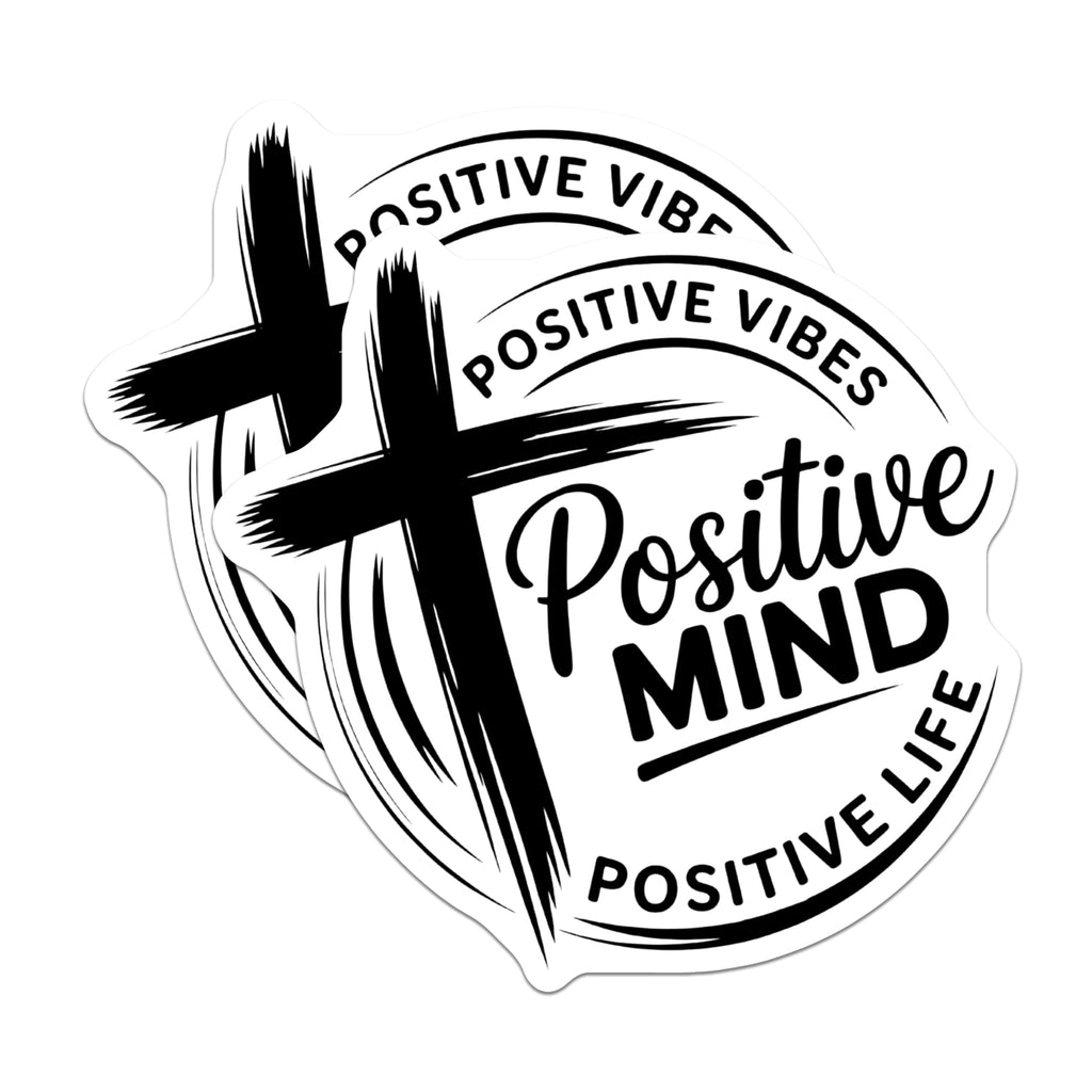(2 Pack) Christian Magnets - Positive Vibes-Inspirational Magnets - Religious Gift - Cross - 5" On Longest Side - Premium Magnet - for Cars, Refrigerators, Toolboxes, Lockers - Made in USA - MAG15379