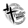 (2 Pack) Christian Magnets - Positive Vibes-Inspirational Magnets - Religious Gift - Cross - 5" On Longest Side - Premium Magnet - for Cars, Refrigerators, Toolboxes, Lockers - Made in USA - MAG15379