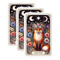 (3 Pack) Floral Fox Decals - Bohemian Animal Art - Laptop Decals - 3 Inches On Longest Side - Easy Peel & Apply - Made in USA - 3MCS4179