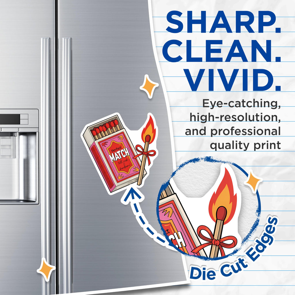 (2 Pack) Perfect Match Magnets - Funny Saying Decor - Quirky Humor - Magnet Set - 5" On Longest Side - Premium Magnet - for Cars, Refrigerators, Toolboxes, Lockers - Made in USA - MAG14326
