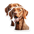 (2 Pack) Vizsla Dog Magnets - Pet Owner Decor - Dog Breed Art for Fridge - 5 Inches On Longest Side - Thick Durable Magnet - Made in USA - MAG28288
