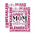 (2 Pack) Brave Mom Stickers - Devoted Mother Stickers - Loving Mama Decals - 5" On Longest Side - Sticks to Smooth Flat Surfaces - Made in USA - BMCS4679