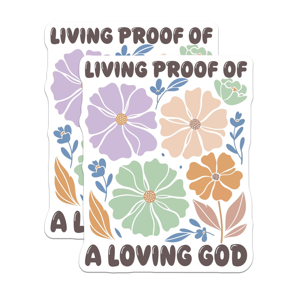 (2 Pack) Living Proof Magnets - Loving God Decor - Floral Faith Magnets - 5" On Longest Side - Premium Magnet - for Cars, Refrigerators, Toolboxes, Lockers - Made in USA - MAG16780