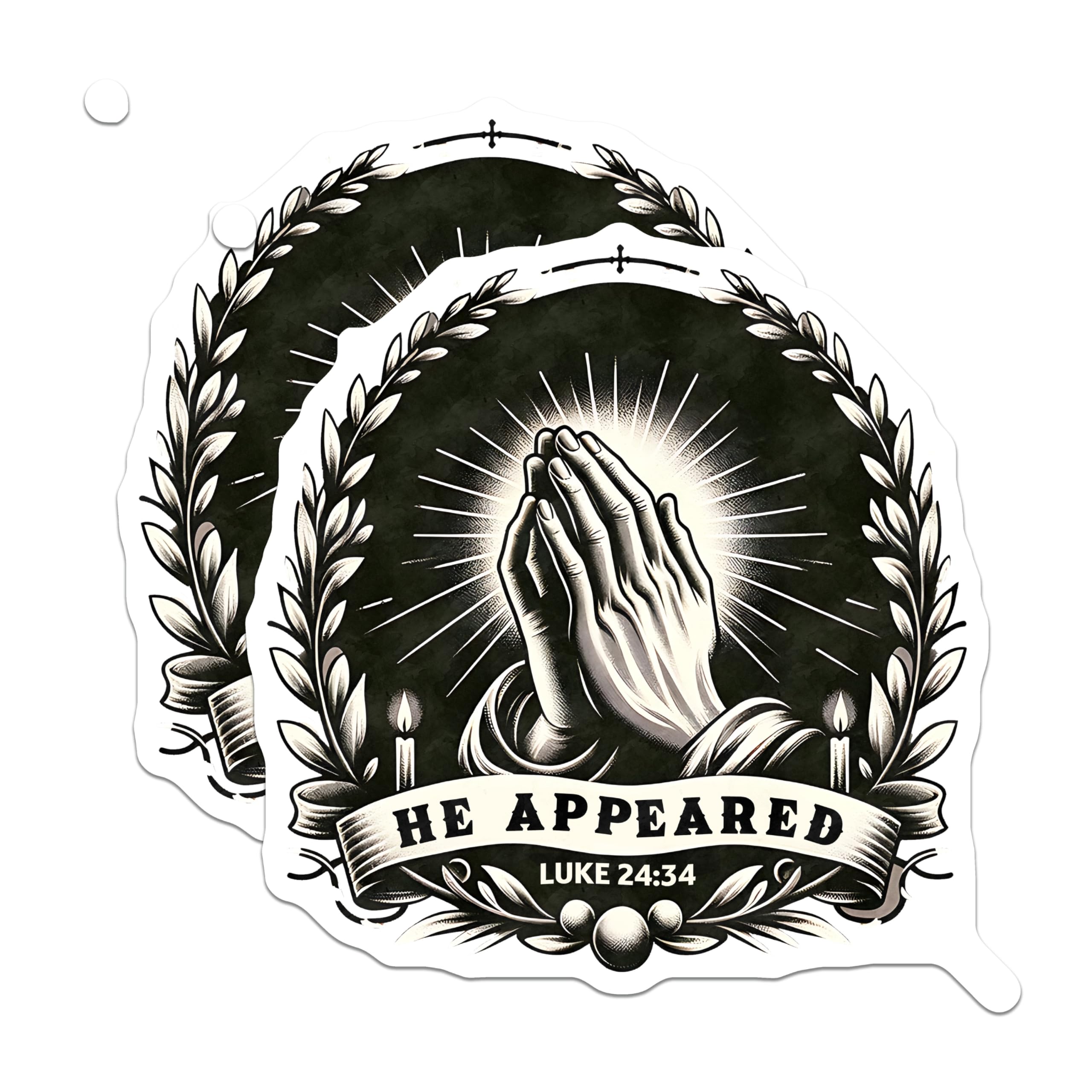 (2 Pack) Christian Praying Hands Magnets - Religious Faith Decor - Scripture Verse Reminder - 5 Inches On Longest Side - Thick Durable Magnet - Made in USA - MAG29856